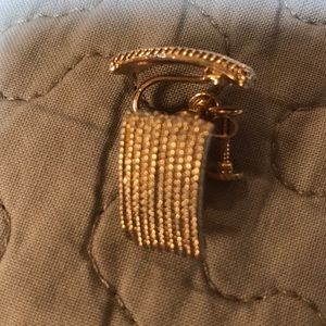 Gold clip earrings